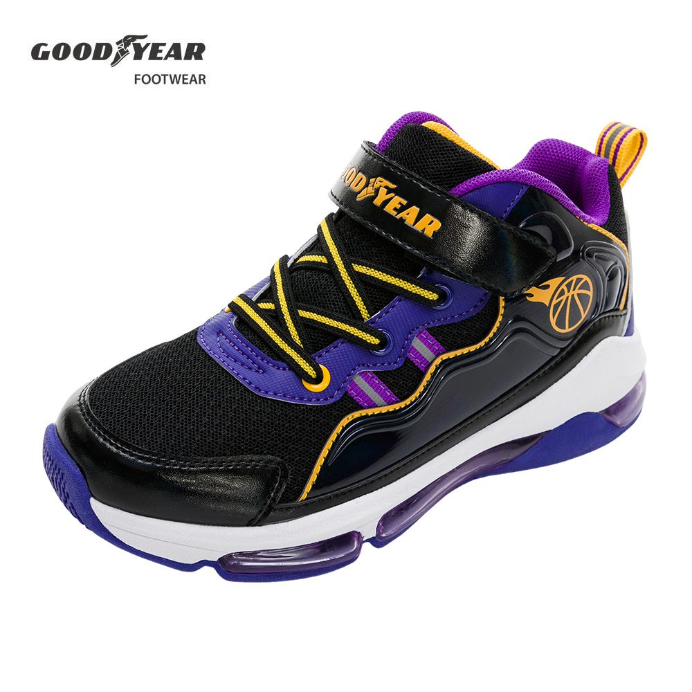 Goodyear 固特異 【雷幻戰神III】童款緩震氣墊運動鞋 黑紫 / GAKR38720