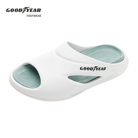 Goodyear 固特異 浮空-舒適Q彈舒緩拖鞋/男款 輕量 舒適 白(GAML33369)