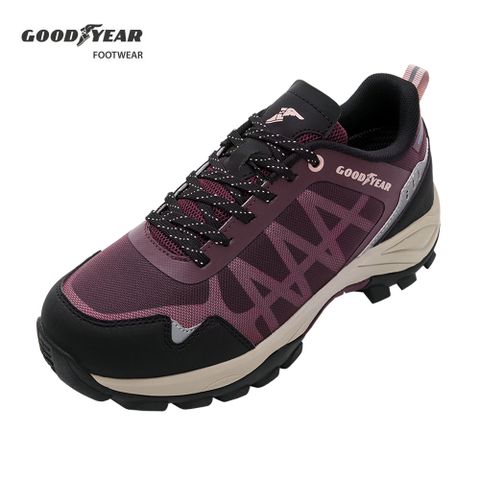 【GOODYEAR 固特異】動態防水戶外鞋/女 戶外郊山 防水 耐磨 酒紅(光芒-GAWO32412)