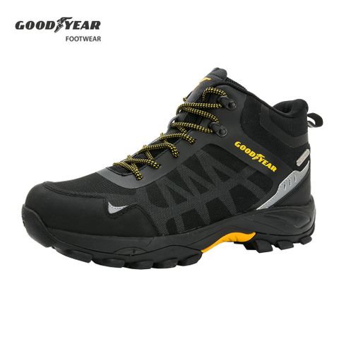 Goodyear 固特異 透濕防水戶外鞋/男款 戶外郊山 透氣 防水 緩衝 黑(跨越山野-GAMO43520)