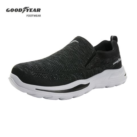 Goodyear 固特異 輕量防潑水健走鞋/男 透氣 輕量 緩震 防潑水 黑(波士頓-GAMR43240)