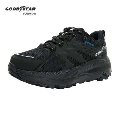 Goodyear 固特異 輕量防潑水健走鞋/男 透氣 輕量 緩震 防潑水 黑(波士頓-GAMR43240)