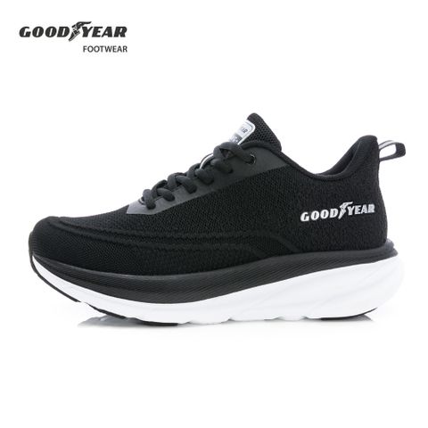 Goodyear 固特異 3E寬楦緩震運動鞋/男 舒適 寬楦 透氣 黑(飛鷹-GAMR43280)