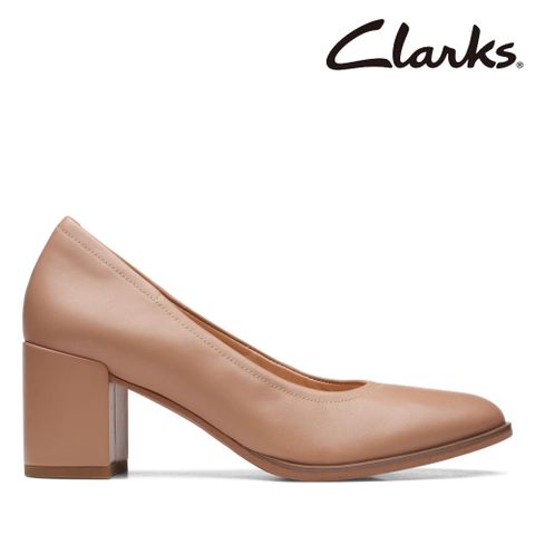 【Clarks】女款Freva55 Court 素雅舒適方跟鞋 CLF70963D