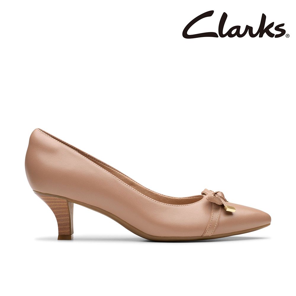  【Clarks】女款Kepley Holly 甜心蝴蝶結尖頭高跟鞋 CLF80003D