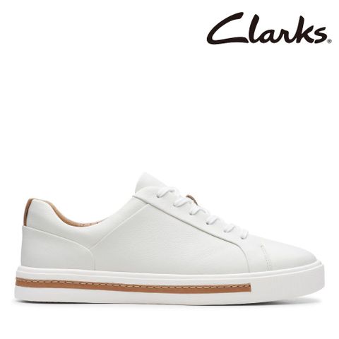 【Clarks】女款Un Maui Court板鞋風異材質綁帶休閒鞋 CLF66801C
