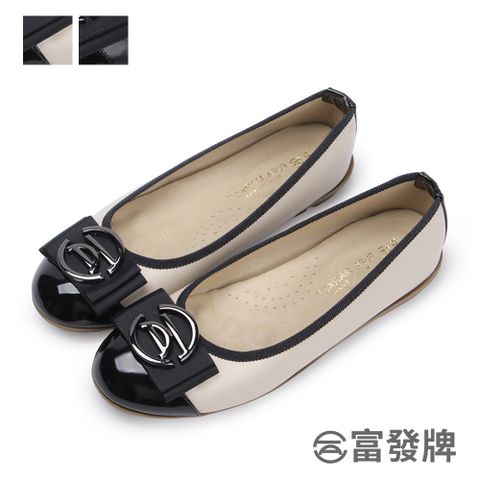 FUFA Shoes 富發牌 FUFA訂製款娃娃鞋-黑/杏 1BC66