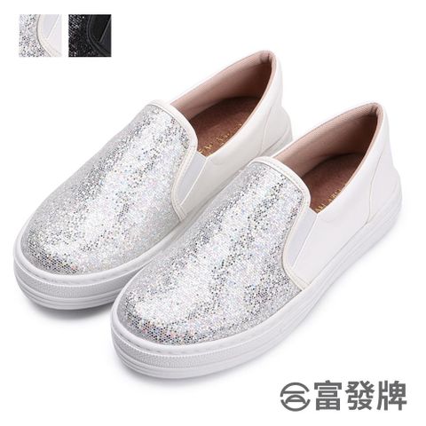 FUFA Shoes 富發牌 流蘇感懶人鞋-黑/白/杏 1BD18