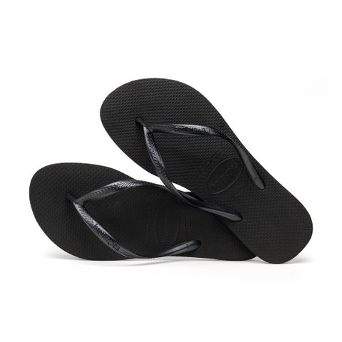 havaianas 哈瓦仕 Slim 時尚黑 女鞋 巴西人字拖 夾腳拖鞋 4000030-0090W