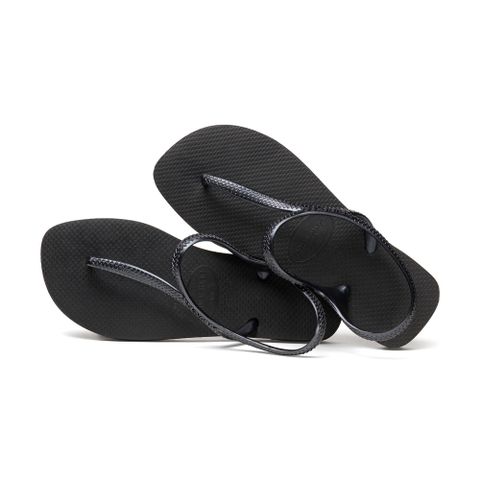 havaianas 哈瓦仕 Flash Urban 黑色 女鞋 巴西人字拖 夾腳拖鞋 涼鞋 4000039-0090W