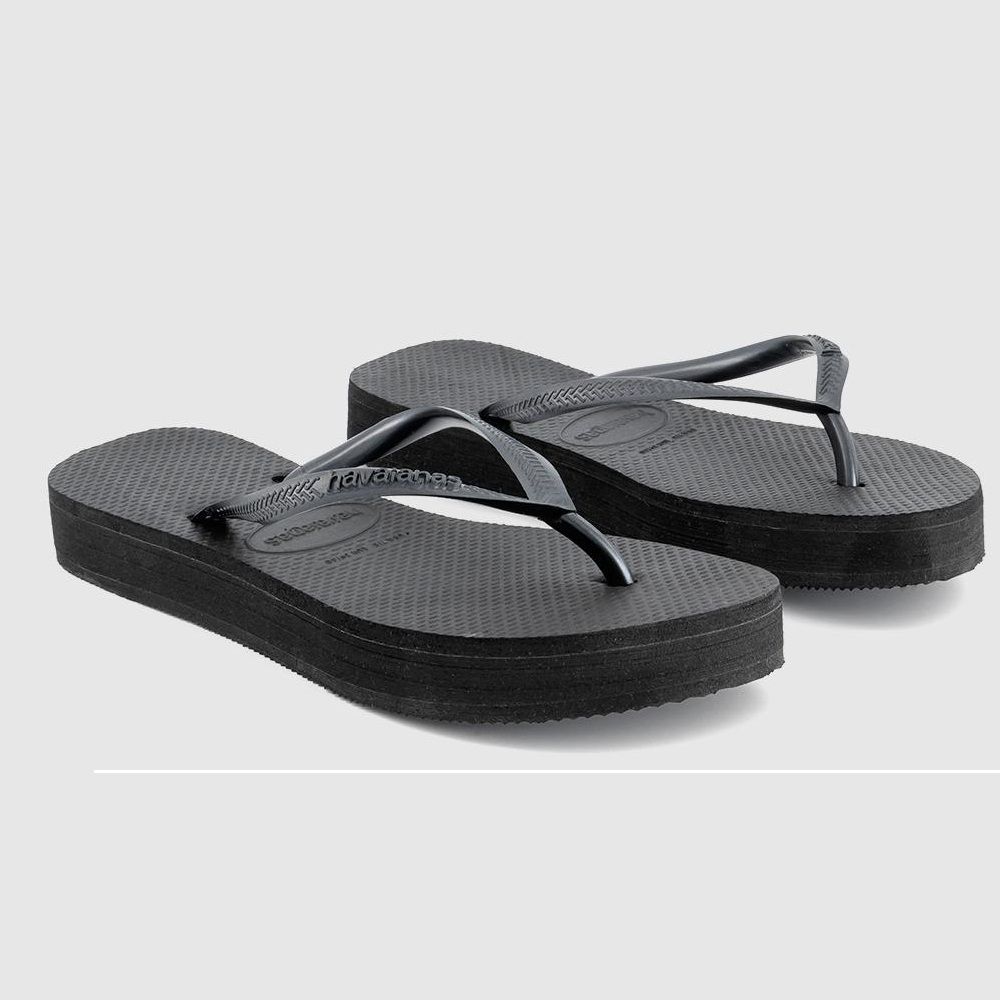 havaianas 哈瓦仕 Slim Flatform 厚底人字拖 夾腳拖鞋 黑色