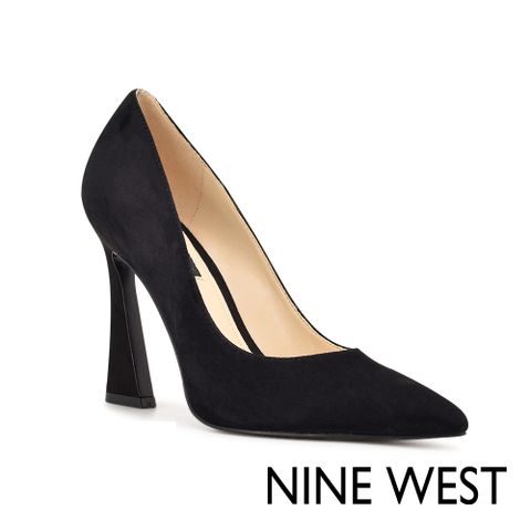 NINE WEST TRENDZ麂皮尖頭高跟鞋-黑色