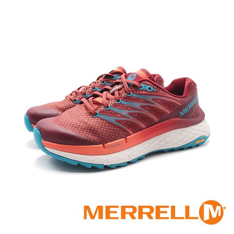 MERRELL(女)RUBATO戶外輕量緩震越野慢跑鞋 女鞋-紅藍