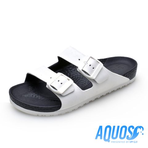 【G.P】AQUOS 雙色雙硬度柏肯防水拖鞋 A5115-81 白黑色 (SIZE:36-44 共七色)