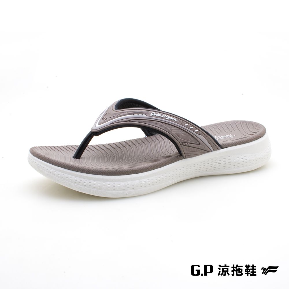 G.P 啟蒙 【 女款輕量緩震人字拖鞋】G2254W-73 灰褐色(SIZE:36-39 共三色)