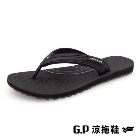 G.P 啟蒙 男款極簡風海灘夾腳拖鞋 G3767M-10 黑色 (SIZE:40-45 共三色)