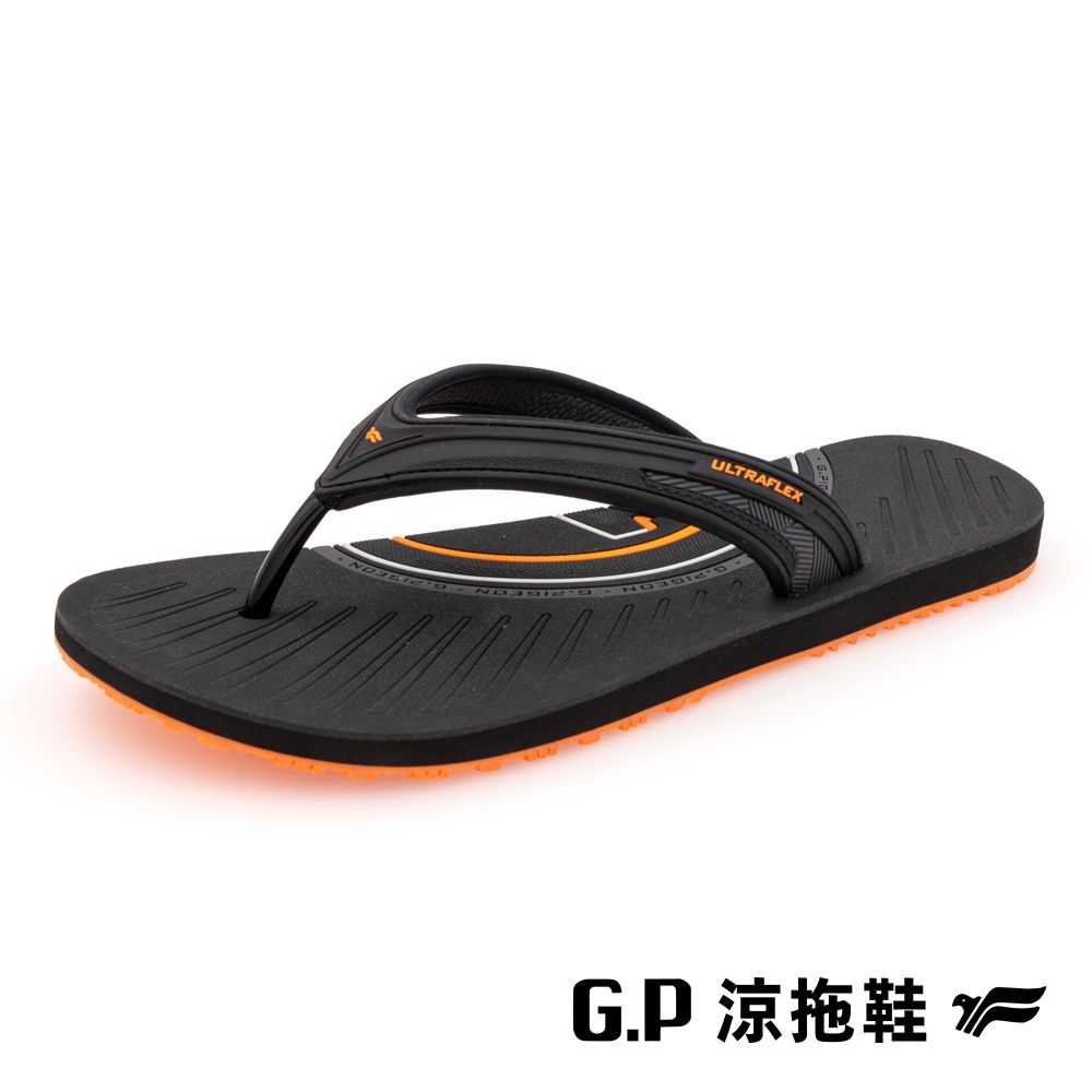 G.P 啟蒙 男款極簡風海灘夾腳拖鞋 G3767M-42 橘色 (SIZE:40-44 共三色)