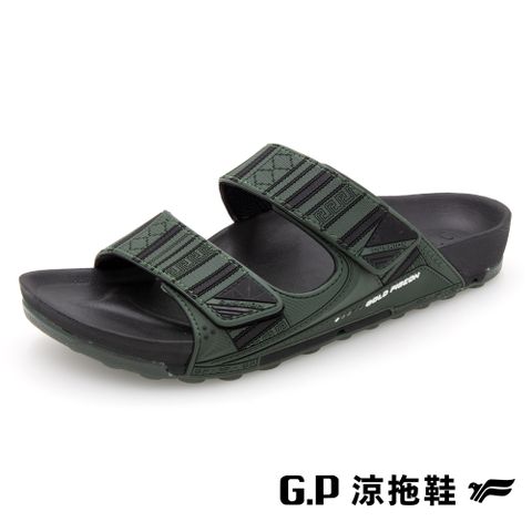 G.P 啟蒙 男款防水機能圖騰柏肯拖鞋 G3745M-60 綠色 (SIZE:39-44 共二色)