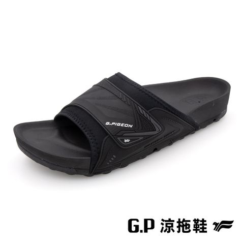 【G.P】男款防水機能簡約柏肯拖鞋 G3768M-10 黑色 (SIZE:40-44 共二色)