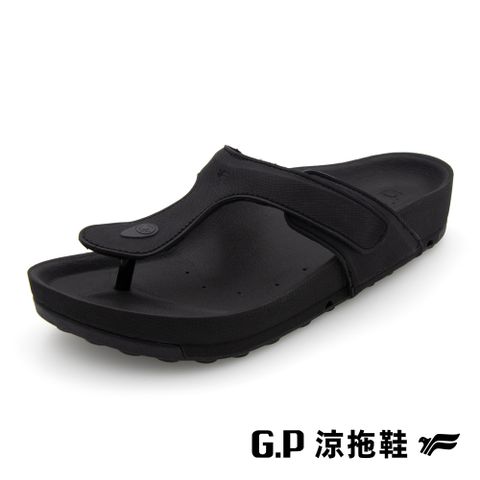 G.P 啟蒙 【 女款防水透氣機能柏肯人字拖鞋】G3763W-10 黑色 (SIZE:36-39 共二色)