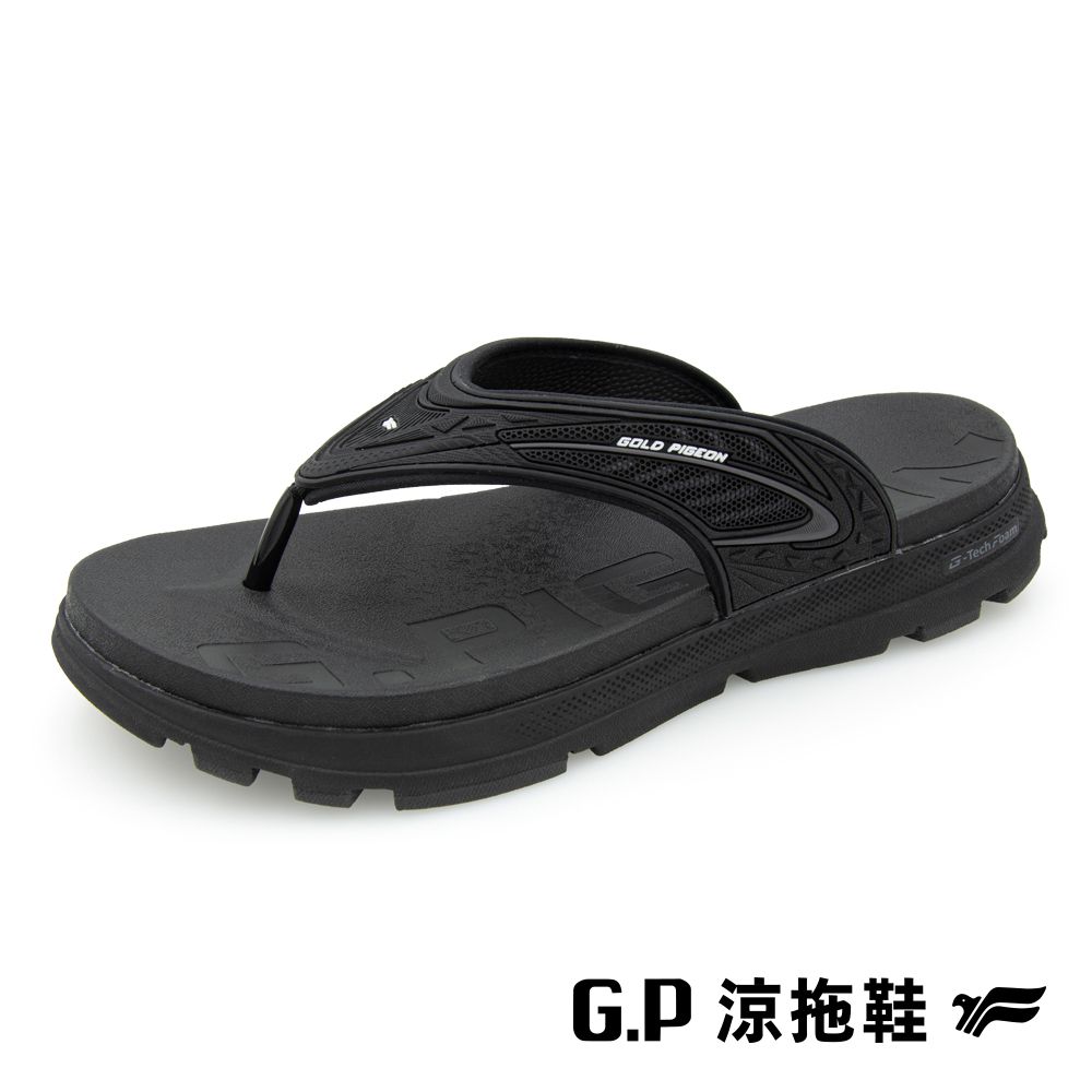 G.P 啟蒙 G-tech Foam緩震高彈人字拖鞋 G9353M-10 黑色 (SIZE:39-45 共二色)