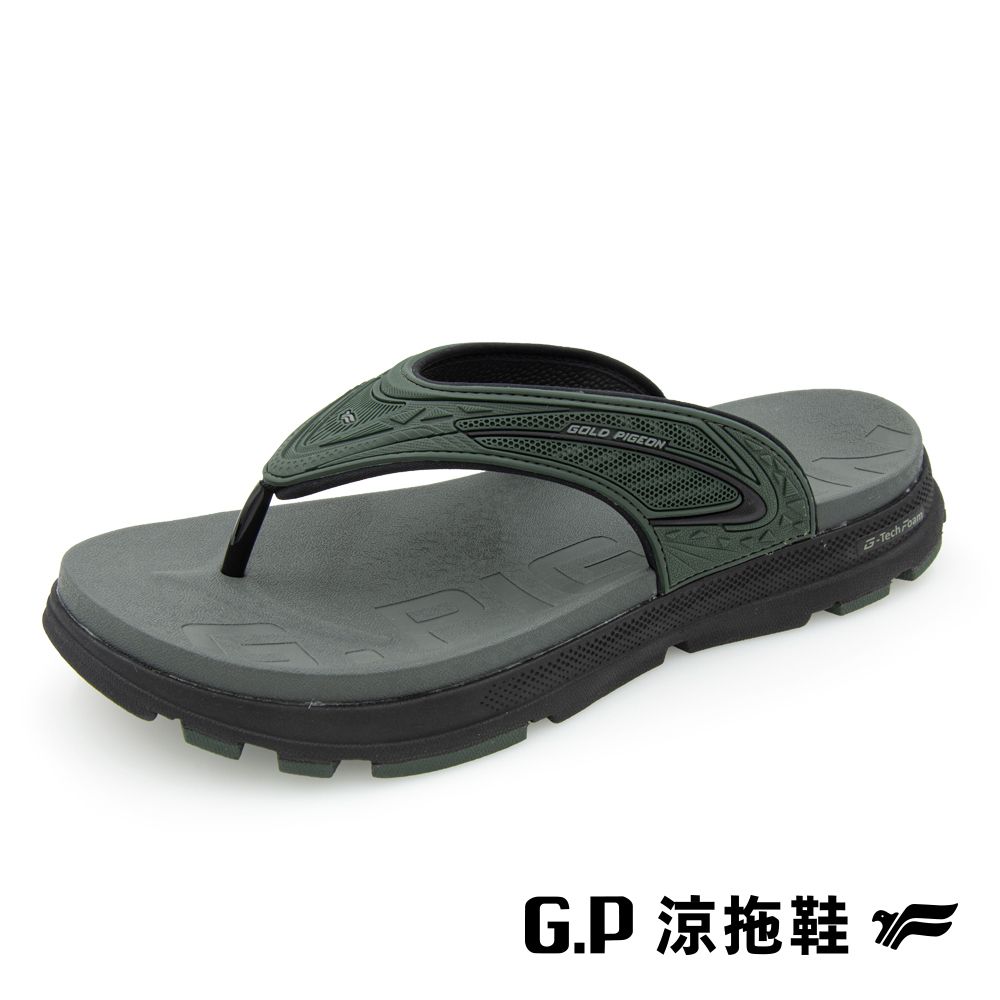 G.P 啟蒙 G-tech Foam緩震高彈人字拖鞋 G9353M-60 軍綠色 (SIZE:39-44 共二色)