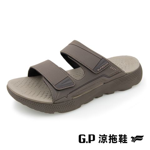 【G.P】男款超輕量緩震雙帶拖鞋 G9385M-73 灰褐色 (SIZE:40-44 共三色)