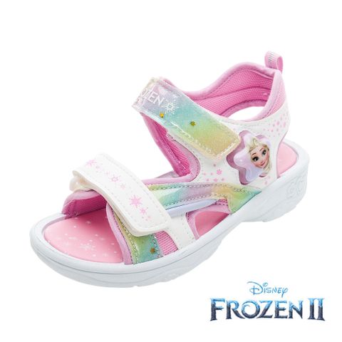 【Disney 迪士尼】冰雪奇緣 童鞋 電燈涼鞋 白/FNKT37129