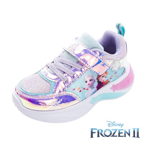 【Disney 迪士尼】冰雪奇緣 童鞋 電燈運動鞋 紫/FNKX37427