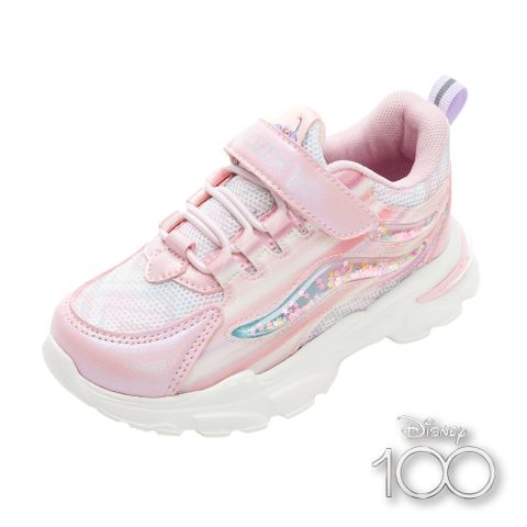 【Disney 迪士尼】100周年紀念款 冰雪奇緣 童鞋 輕量運動鞋 粉紅/FOKR37513