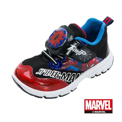 【Marvel 漫威】蜘蛛人 童鞋 電燈運動鞋 黑紅/MNKX35250
