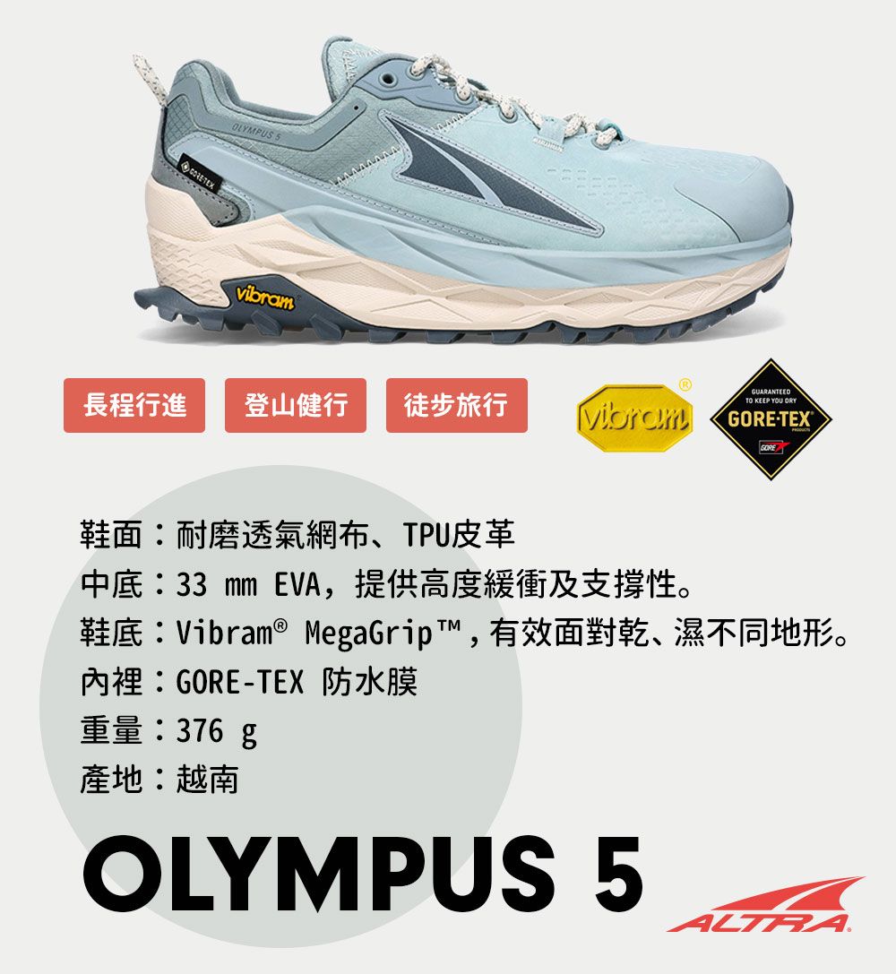 OLYMPUS 5 奧林帕斯低筒防水戶外鞋女款礦藍- PChome 24h購物