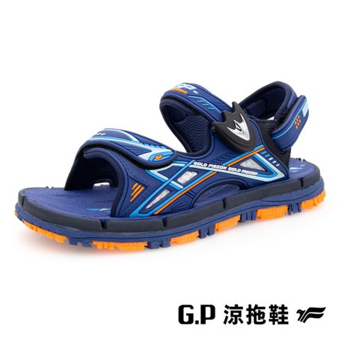 G.P 啟蒙 【 兒童休閒磁扣兩用涼拖鞋】G9523B-20 藍色 (SIZE:31-35 共三色)