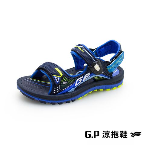【G.P 雙層舒適緩震磁扣兩用涼拖鞋】G1697BW-20 藍色 (SIZE:33-37 共二色)