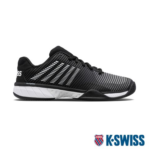 獨特高回彈EVA中底K-SWISS Hypercourt Express 2透氣輕量網球鞋-男-黑/白