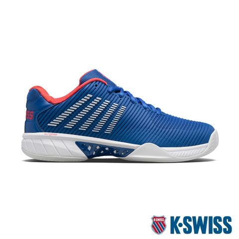 獨特高回彈EVA中底K-SWISS Hypercourt Express 2透氣輕量網球鞋-男-藍/紅