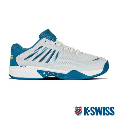 獨特高回彈EVA中底K-SWISS Hypercourt Express 2透氣輕量網球鞋-男-白/藍