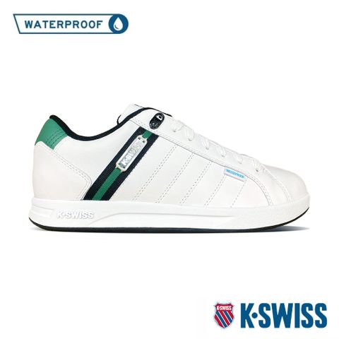 柔軟包覆 專業抗雨機能K-SWISS Lundahl Lth WP防水運動鞋-男-白/黑/綠