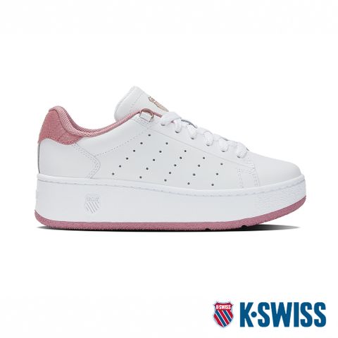 經典小白鞋K-SWISS Classic PF Platform時尚運動鞋-女-白/粉紅
