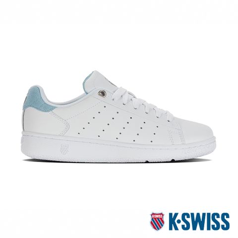 經典小白鞋K-SWISS Classic PF時尚運動鞋-女-白/天空藍
