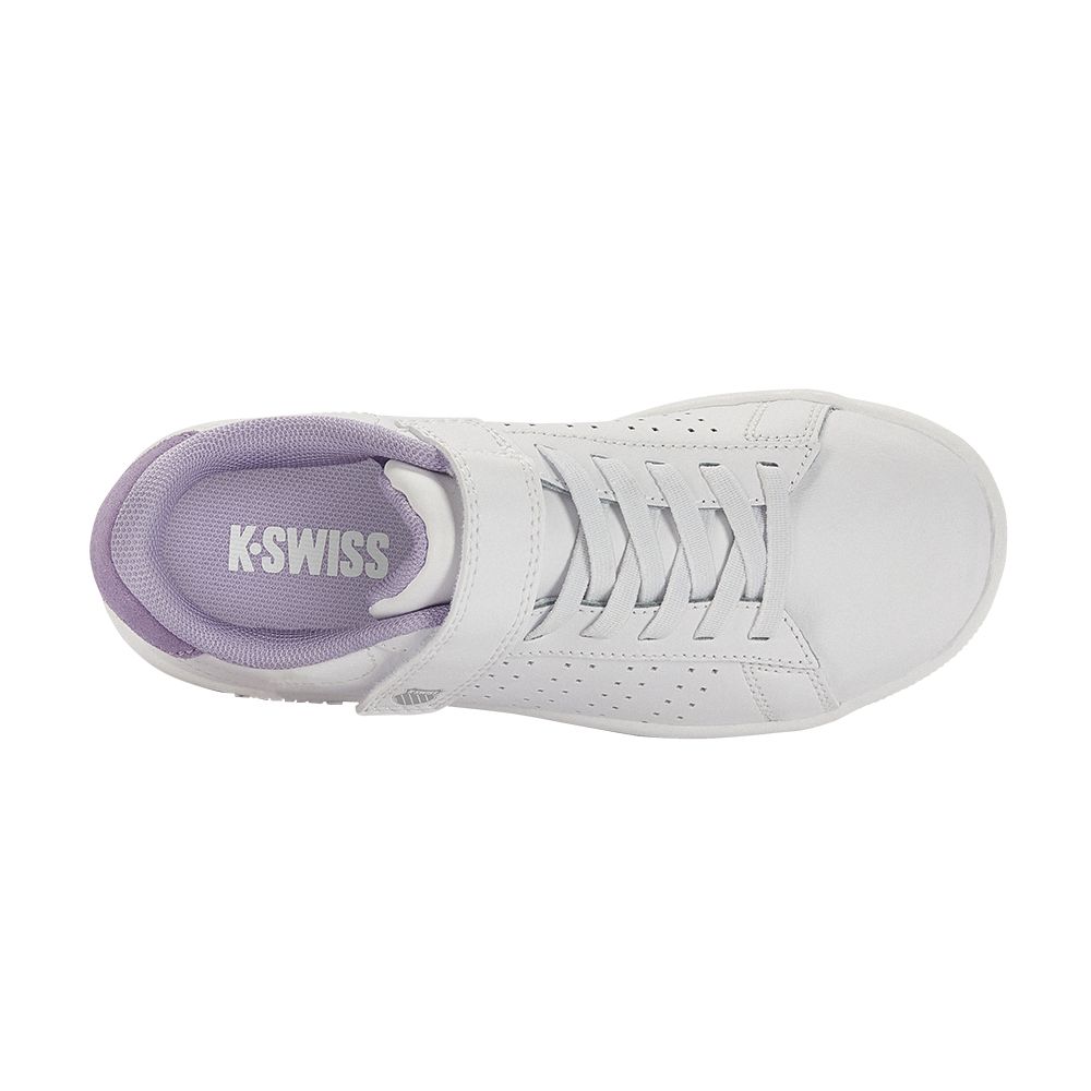 K-SWISS Court Casper VLC輕量訓練鞋-童-白/紫/銀