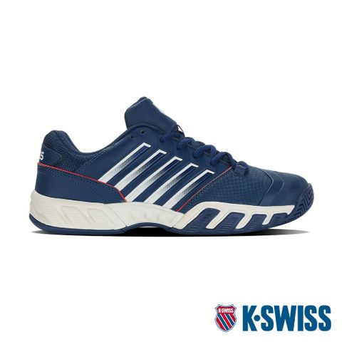 強勁避震效果及舒適度K-SWISS Bigshot Light 4輕量進階網球鞋-男-藍/白/紅