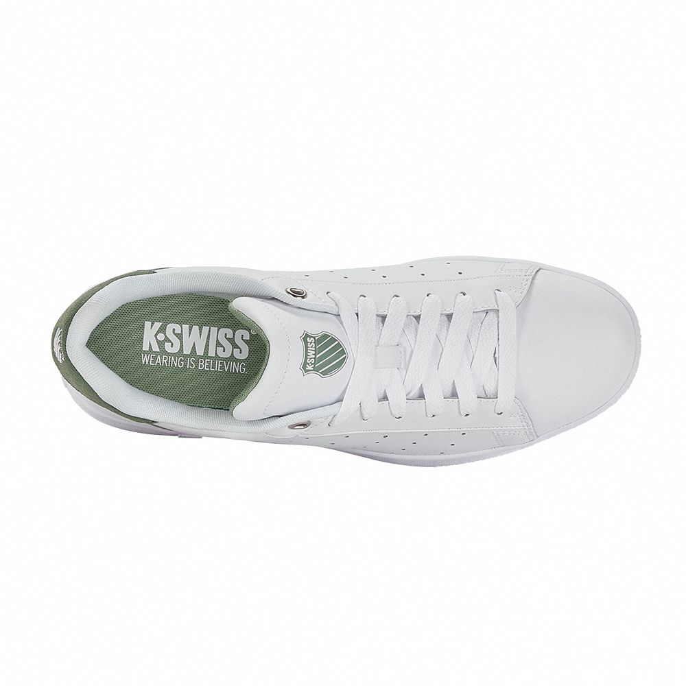 K-SWISS Classic PF時尚運動鞋-男-白/莫蘭迪綠