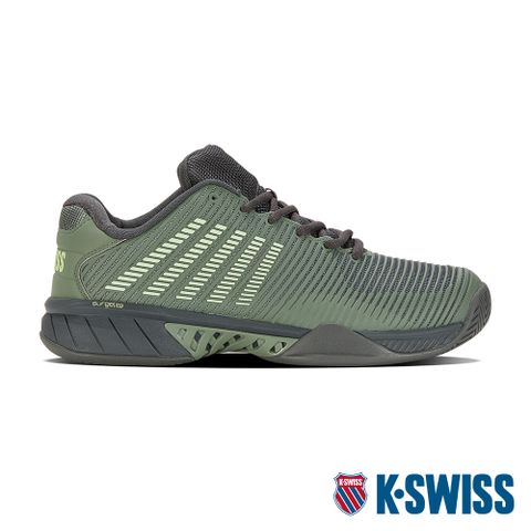 無車縫鞋面強化輕盈感K-SWISS Hypercourt Express 2透氣輕量網球鞋-男-綠