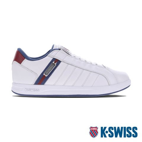 高雅貴族感 氣質滿載K-SWISS Lundahl Slip-On S CMF時尚運動鞋-男-白/藍/紅