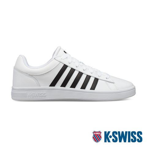 經典五線條設計K-SWISS Court Winston II時尚運動鞋-男-白/黑