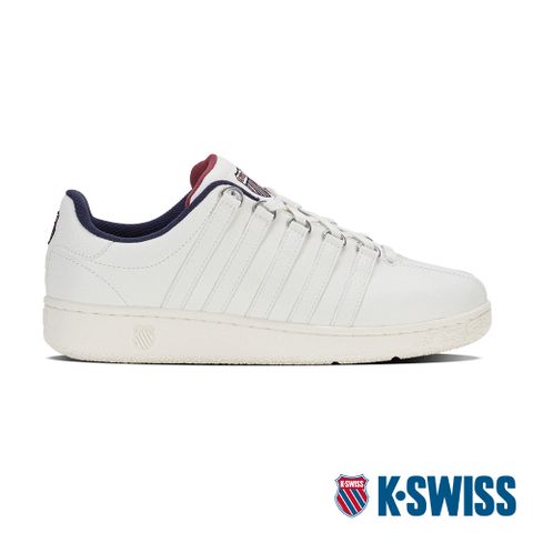 鞋頭立體縫線K-SWISS Classic VN時尚運動鞋-男-白/藍/紅