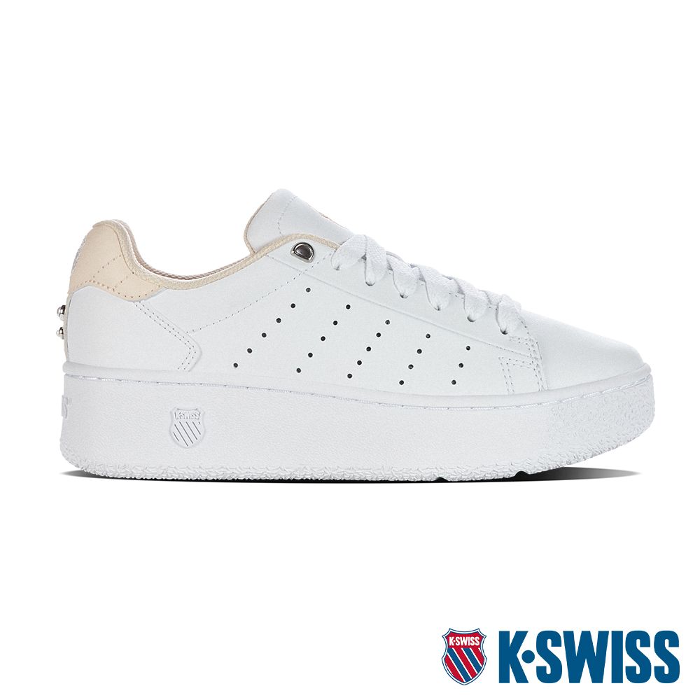 K-SWISS Classic PF Platform時尚運動鞋-女-白/淡粉橘