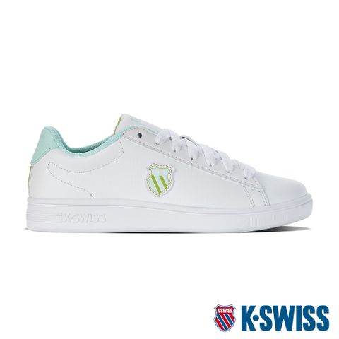 K-SWISS Court Shield時尚運動鞋-女-白/綠