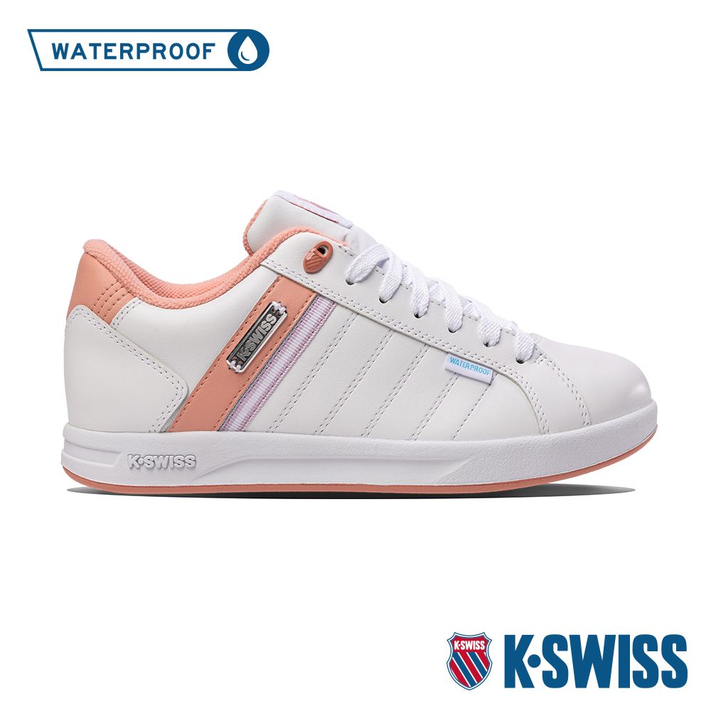 K-SWISS Lundahl Lth WP防水運動鞋-女-白/蜜桃橘